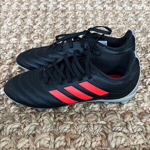 Adidas Kids Boys Copa Soccer Cleat Black Red Size 5 Preowned, but like new!